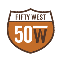 FiftyWestBrew beer volleyball bus van Sticker