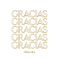 Thanks Gracias Sticker by MILA ROSES