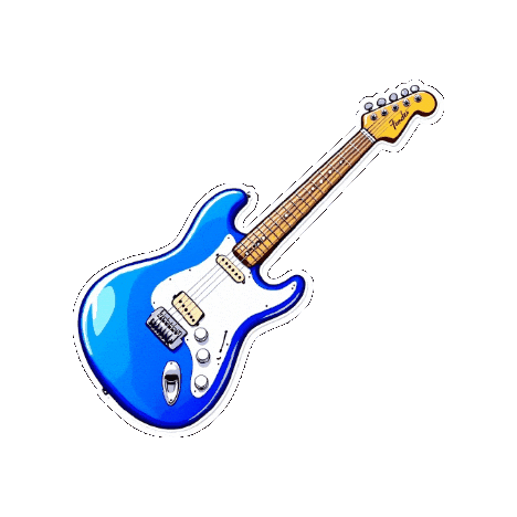 Electric Guitar Sticker by eventgraphics