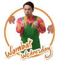 Emmamemmamemma animal orange australia signlanguage Sticker