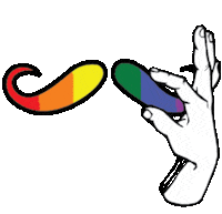 krischalakov rainbow gay pride lgbt Sticker