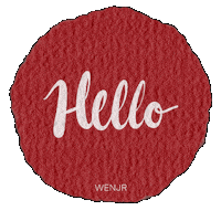 Pink Hello Sticker by wenjr