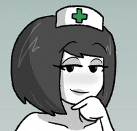 DrLoops smile girl thinking eyebrows GIF