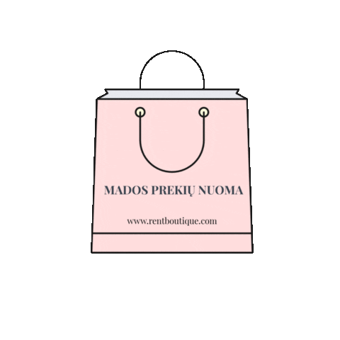 RentBoutique giphyupload pink shopping bag rentboutique Sticker