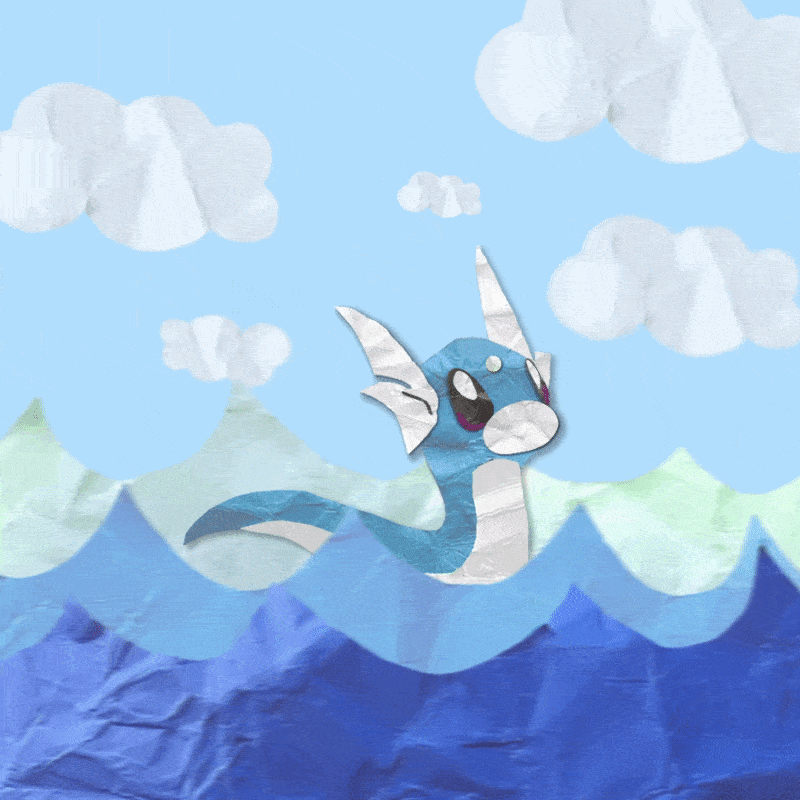 trappas animated water pokemon floating GIF