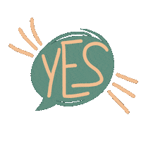 Bubble Yes Sticker by cherrypicking