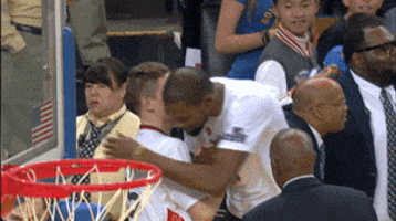kevin durant player-fan interaction GIF by NBA