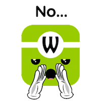 No Way Sticker by Wakuliner