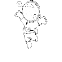 Endonauta astronauta endonauta astronauta endonauta Sticker
