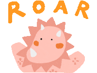 wapaindewa dinosaur roar triceratops 恐龍 Sticker