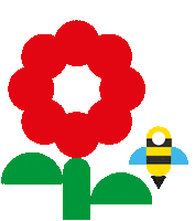 Flower Bee Sticker