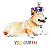 Queen Elizabeth Dog Sticker