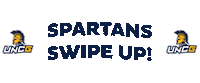 Swipe Up Blue And Gold Sticker by UNCG