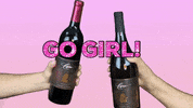 LeahVanDale cheers wine drinks salute GIF