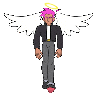 johnnymodo angel johnny pink hair moncada Sticker