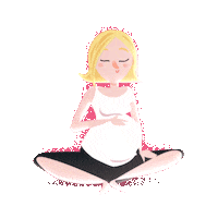 muastudi relax energy yoga blonde Sticker