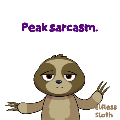 Sarcasm Sloth Sticker by VeeFriends