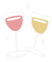 magyar_bor party cheers wine glasses Sticker