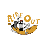 Ride Out Harley Davidson Sticker by Concrete Surfers Motorcycle Dudes - CSMD