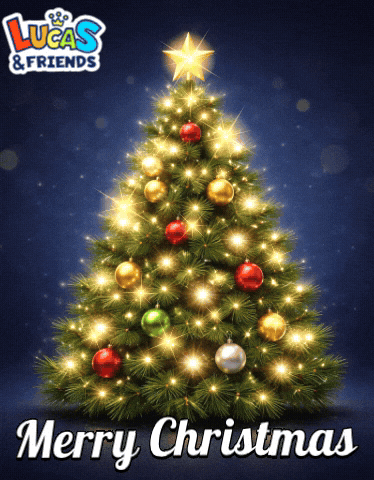 Merry Christmas GIF by Lucas and Friends by RV AppStudios
