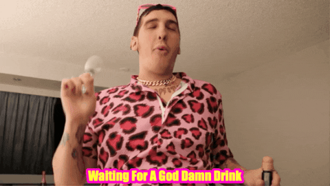 Humour Drinking GIF by petey plastic