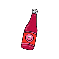 caracaranyc smile wine smiley face red wine Sticker