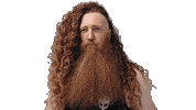 Red Beard Head Sticker by THE BEARD STRUGGLE