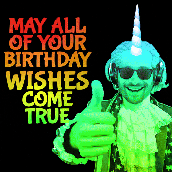 Happy Birthday Unicorn GIF