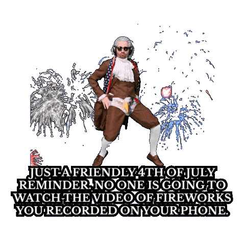 Independence Day Fireworks Sticker