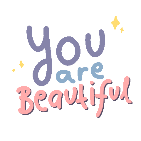 You Are Beautiful Lettering Sticker