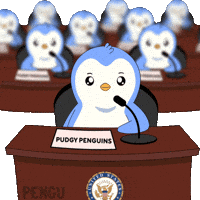 Penguin Speaking GIF by Pudgy Penguins