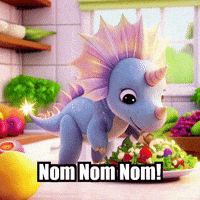 Nom Nom Nom Eating GIF by Divineasaur