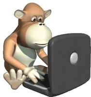 3D Monkey Sticker