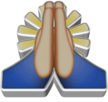 Praying Hands Emoji Sticker by AnimatedText