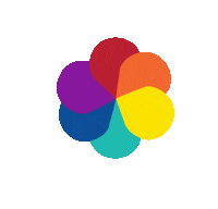 vmetv tv rainbow network bloom Sticker