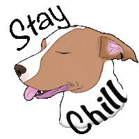 jessmoran14 dog puppy chill pup Sticker