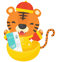 Chinese New Year Tiger Sticker by upsidejelly