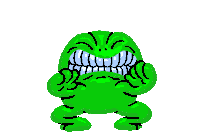 Angry Monster Sticker by Neil Sanders