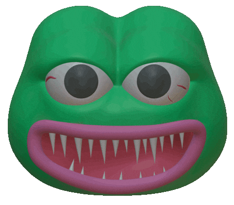 Pepe The Frog 3D Sticker by TRIPPIESTEFF