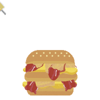 cheese bacon Sticker by TukTukNoodles