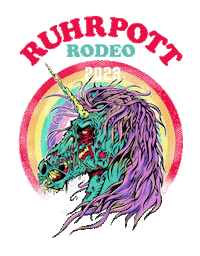 Rainbow Horse Sticker by RuhrpottRodeo