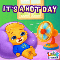 Melting Summer Time GIF by Lucas and Friends by RV AppStudios