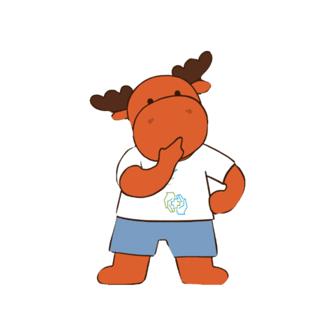 MHCC animal thinking silly canada Sticker