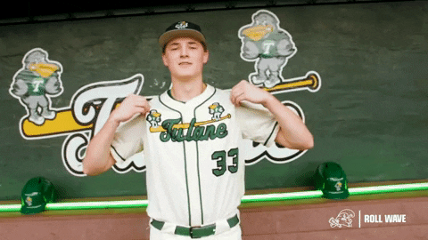 College Baseball Blake GIF by GreenWave