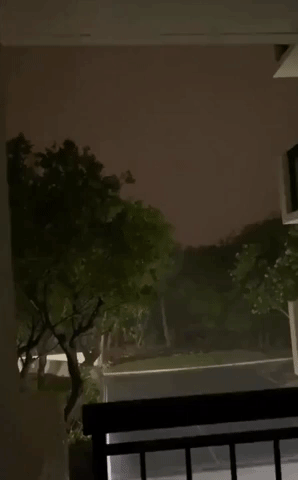 Lightning Flashes Over Florida's Southeast Coast