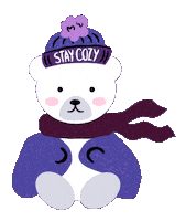 Stay Warm Winter Storm Sticker by Jessica Lau