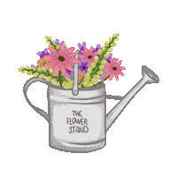 theflowerstand716 flowers sunflowers watering can 716 Sticker
