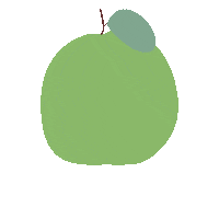 Apple Pomme Sticker by Papier Patate