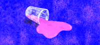 PECKDISH food illustration pink blue GIF