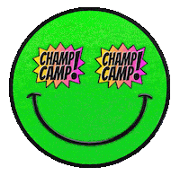 Happy Smiley Face Sticker by Champ Camp